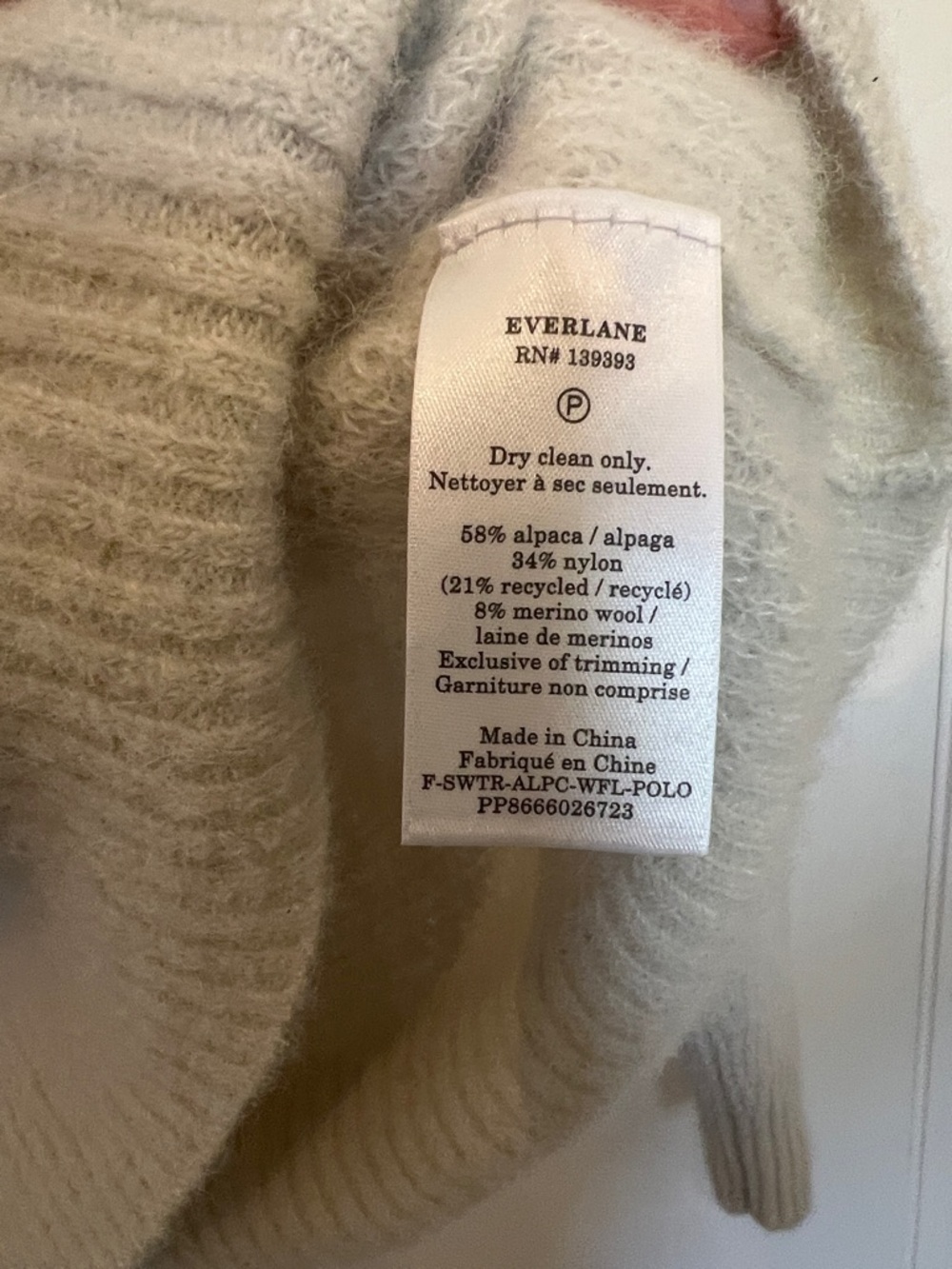 Everlane The Alpaca Waffle-Stitch Cropped Polo Sweater in Almond - Picture 8 of 8